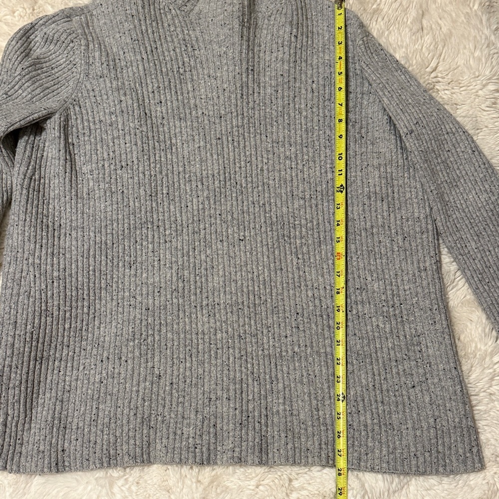 Halogen Ribbed Gray Turtleneck Sweater - Picture 6 of 6